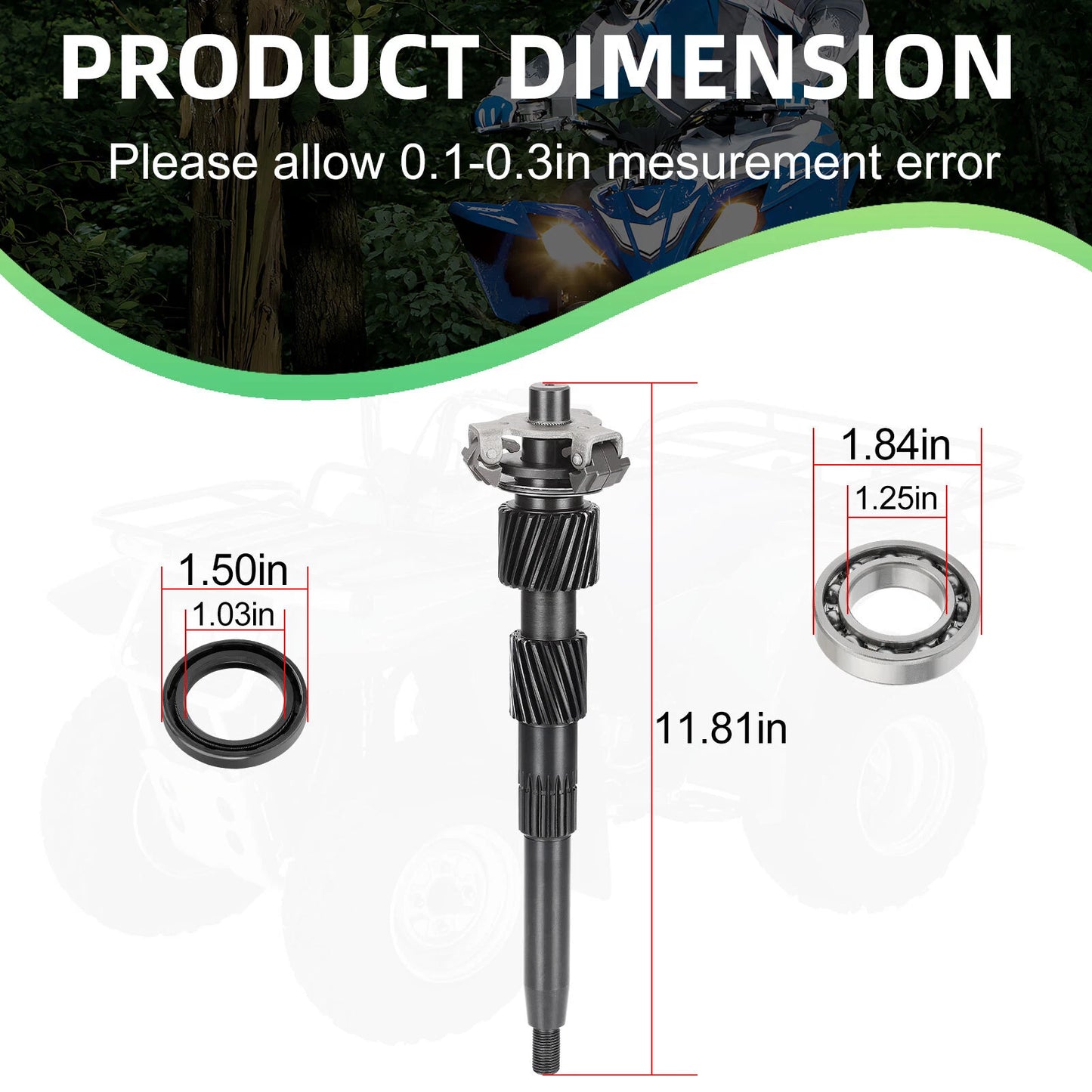 Rear End Input Shaft Kit for Yamaha Golf Cart G16/G20/G22