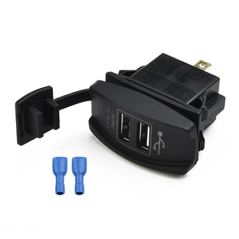 compare product Dual USB Power Charger Rocker Switch for Car/Boat 12V