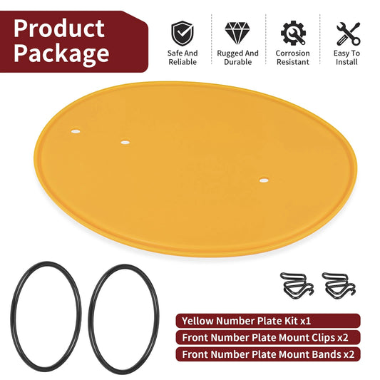 Honda Z50/Z50R Front Number Plate with Clips & Bands 1979-1987