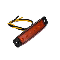 Yellow 12V 6LED Side Rear Indicators for Truck/Bus/Boat/Trailer