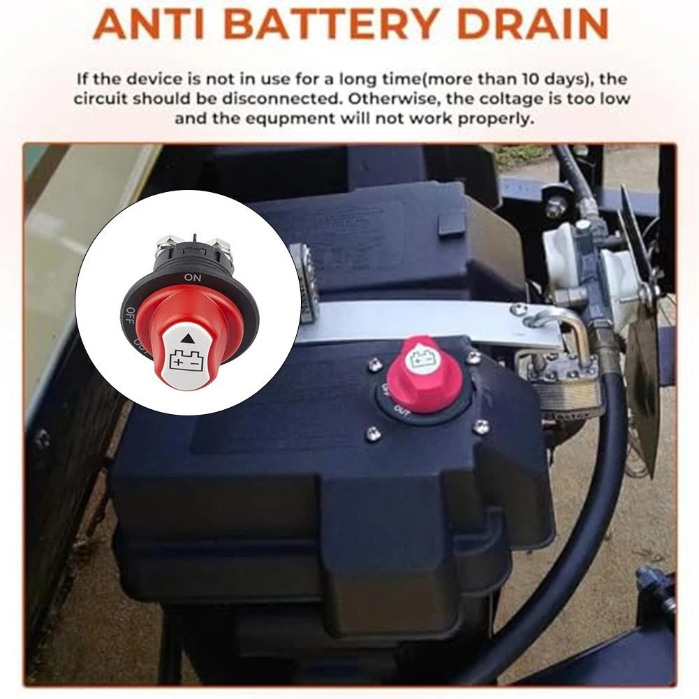 24V Battery Disconnect Switch 100A for Boats/RVs/ATVs/Vehicle Power Control