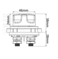 Recessed Mount Battery Isolator Switch for Marine Applications