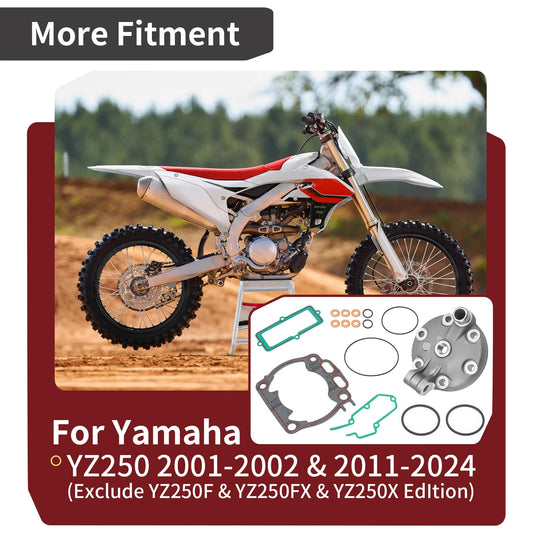 Stock Bore Replacement Cylinder Head Kit for Yamaha YZ250 (2001-2023)