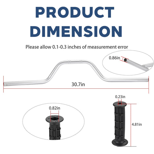 Handlebar w/Grips for Yamaha Warrior 350 (2003-2004)