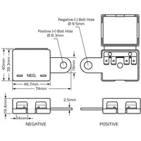 Battery Terminals 12V Multi Connections 4 Terminals Neg/Pos for Boat/Caravan
