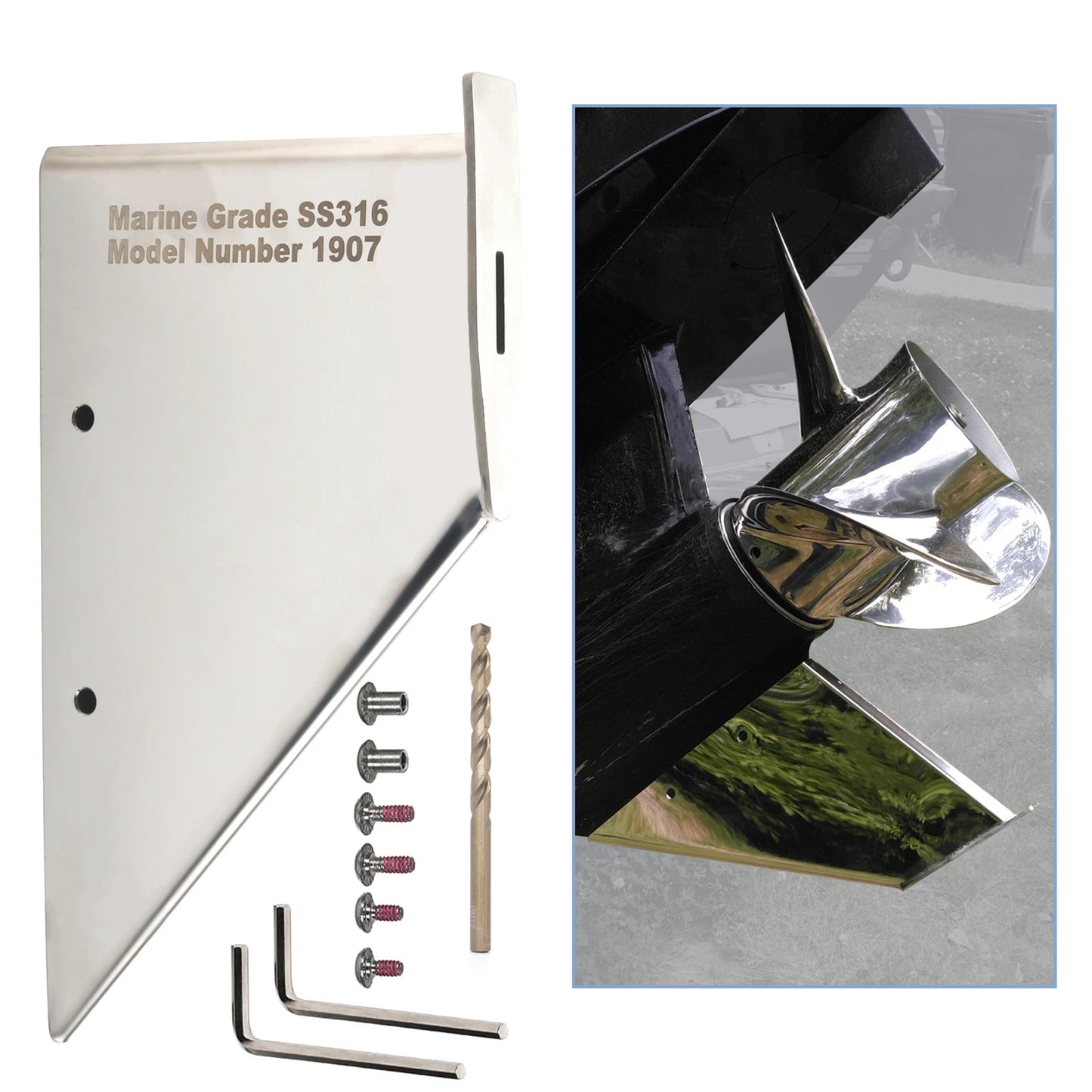 Stainless Steel Protector Skeg Guard for Mercury Alpha I 85-90