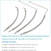 Trim Cylinder Hose Kit for MerCruiser Bravo 1/2/3 (1990-2023)