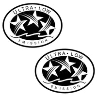 2PCS Ultra Low Emission Sticker Decal for Mercury/Honda 7.9x5.8cm