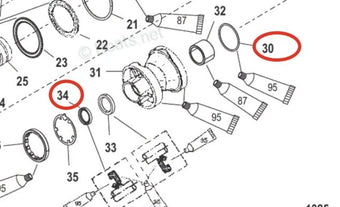 compare product Lower Gearcase Seal & O-ring Kit for Mercury 2-Stroke Models