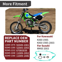 Water Pump Rebuild Kit w/ Clutch Cover Gasket Seal for Kawasaki KX60 (1985-2003)