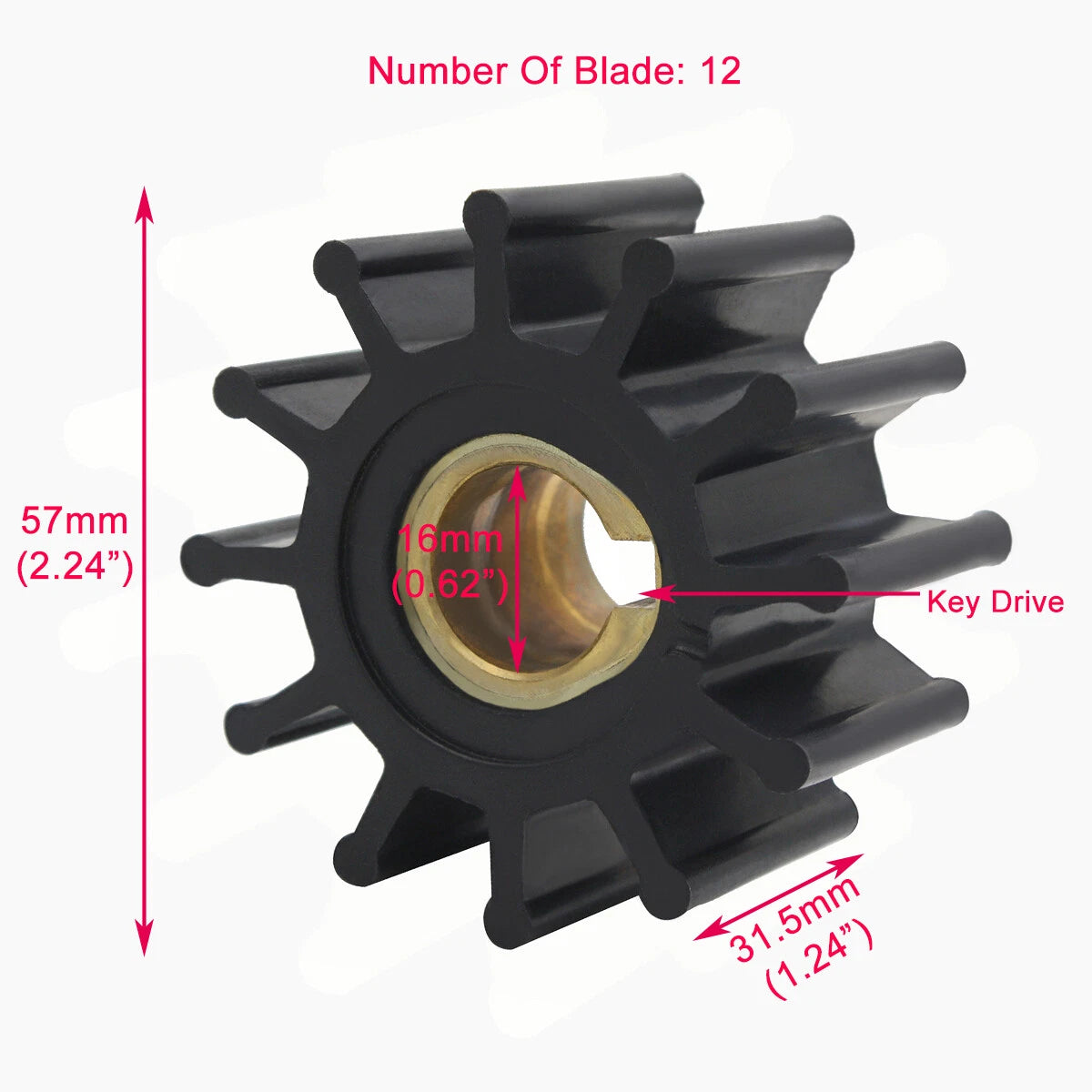 Impeller Kit for Oberdorfer 302M-03 Kubota V1903-BGE/V2203-BGE