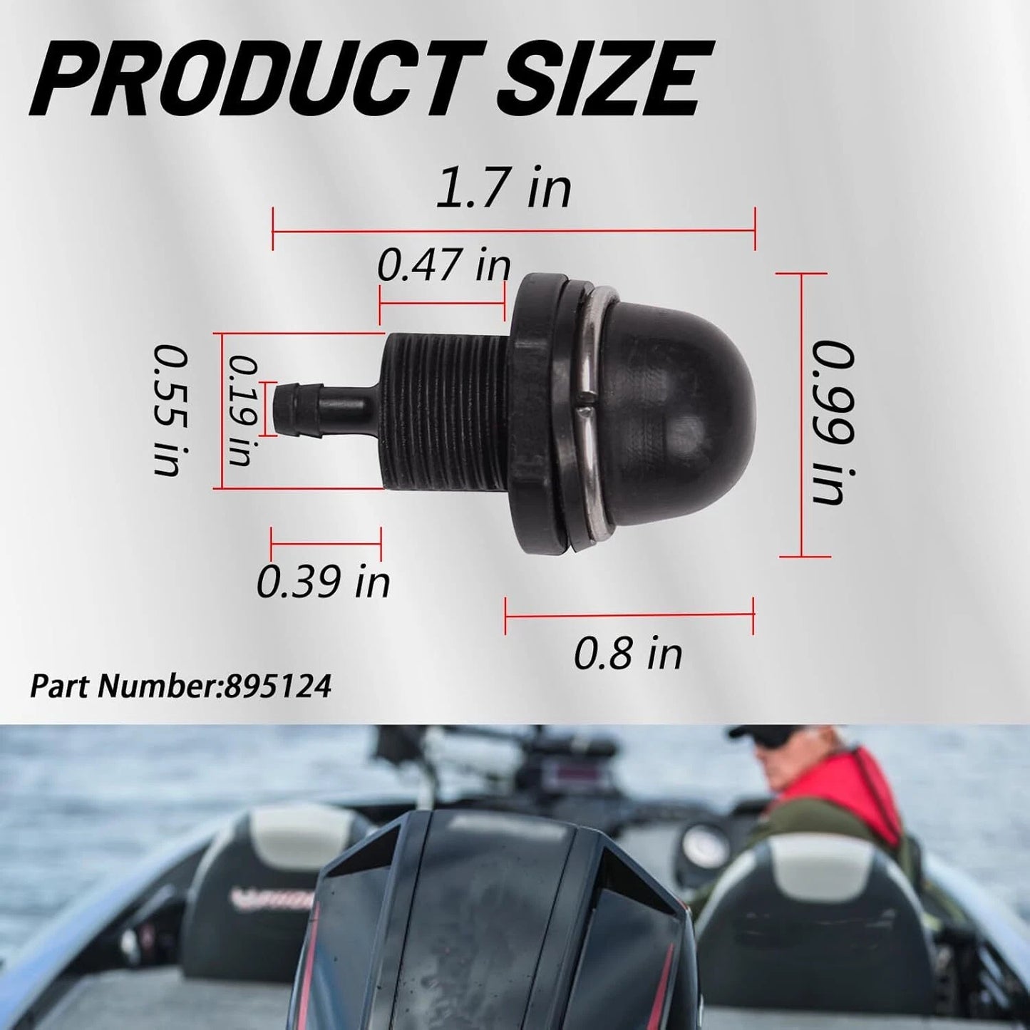 Carburettor Priming Start Pump for Mercury Mariner 8HP 9.9HP 4-Stroke Outboard