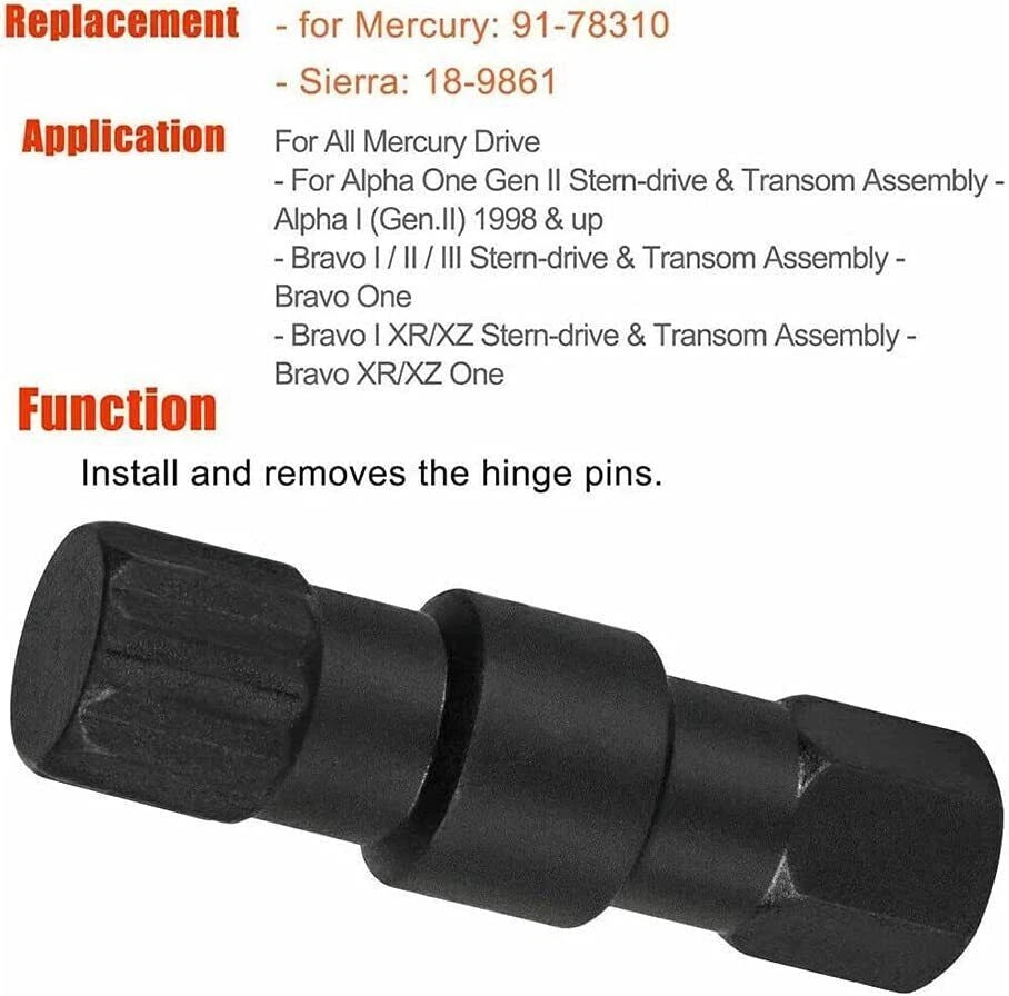 Hinge Pin Tool for Mercruiser Alpha 1 Gen 2 Bravo 1/2/3