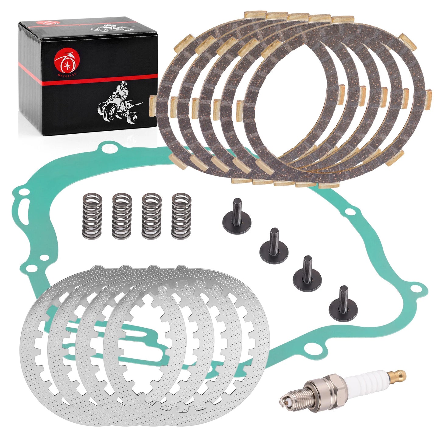 Heavy Duty Clutch Friction Plates Spring Gasket Kit for Yamaha TTR125L 2000-08