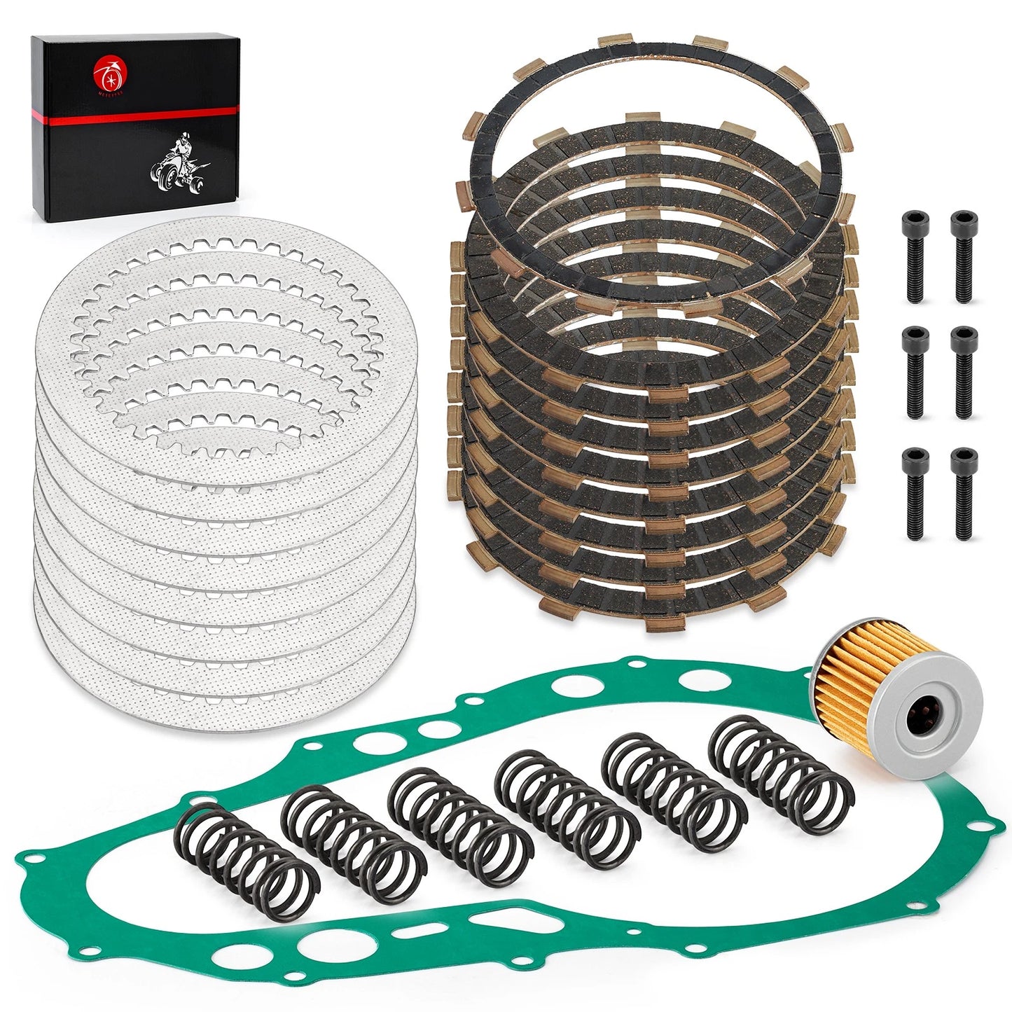 Oil Filter & Friction Plates Kit for Suzuki LTZ400 2003-2014 2x4 Quadsport