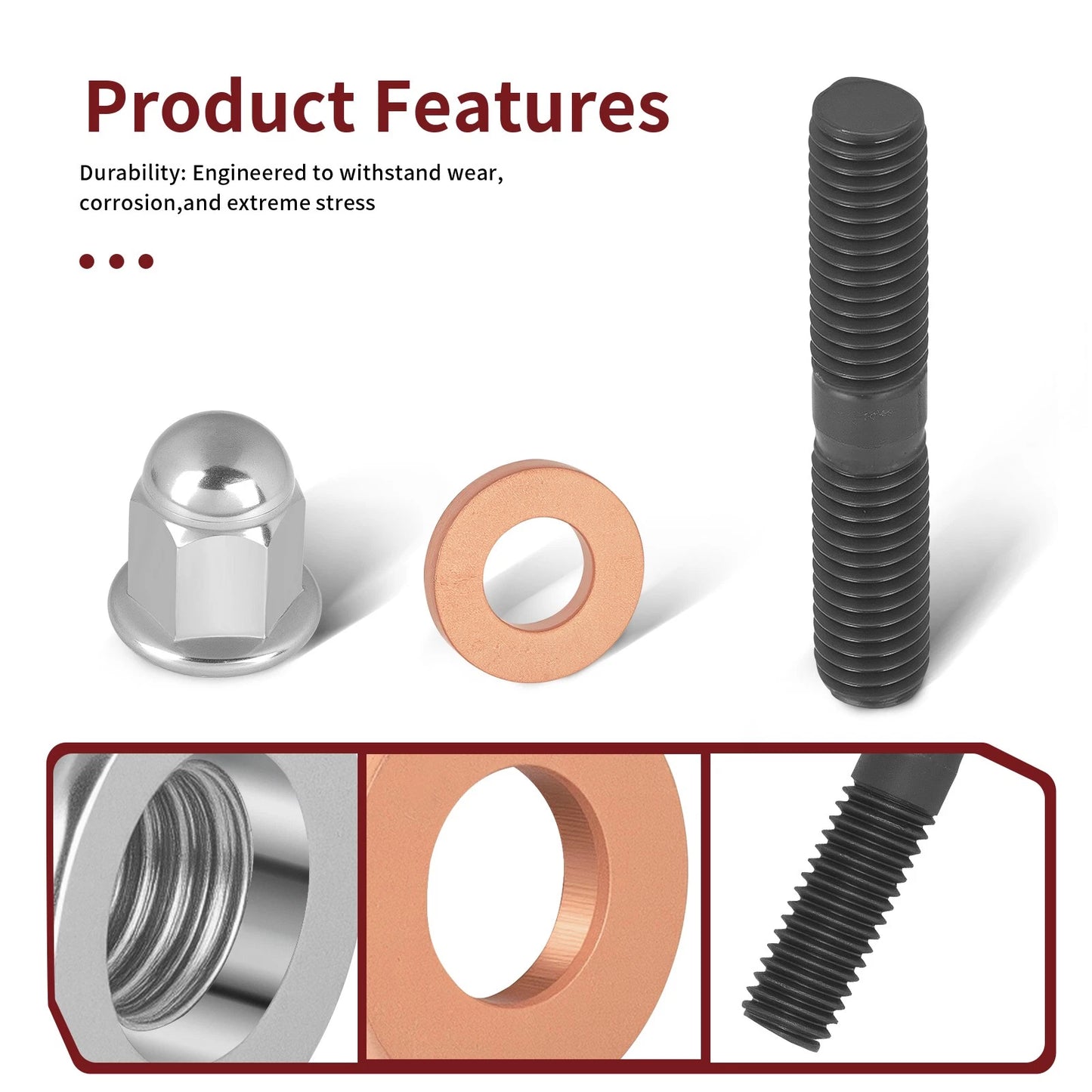 Cylinder Head Stud Kit for Yamaha Banshee 350 YFZ350 (1987-2006)