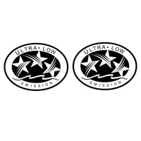 Ultra Low Emission 3 Star California DOT Outboard Graphic Sticker Decal - White