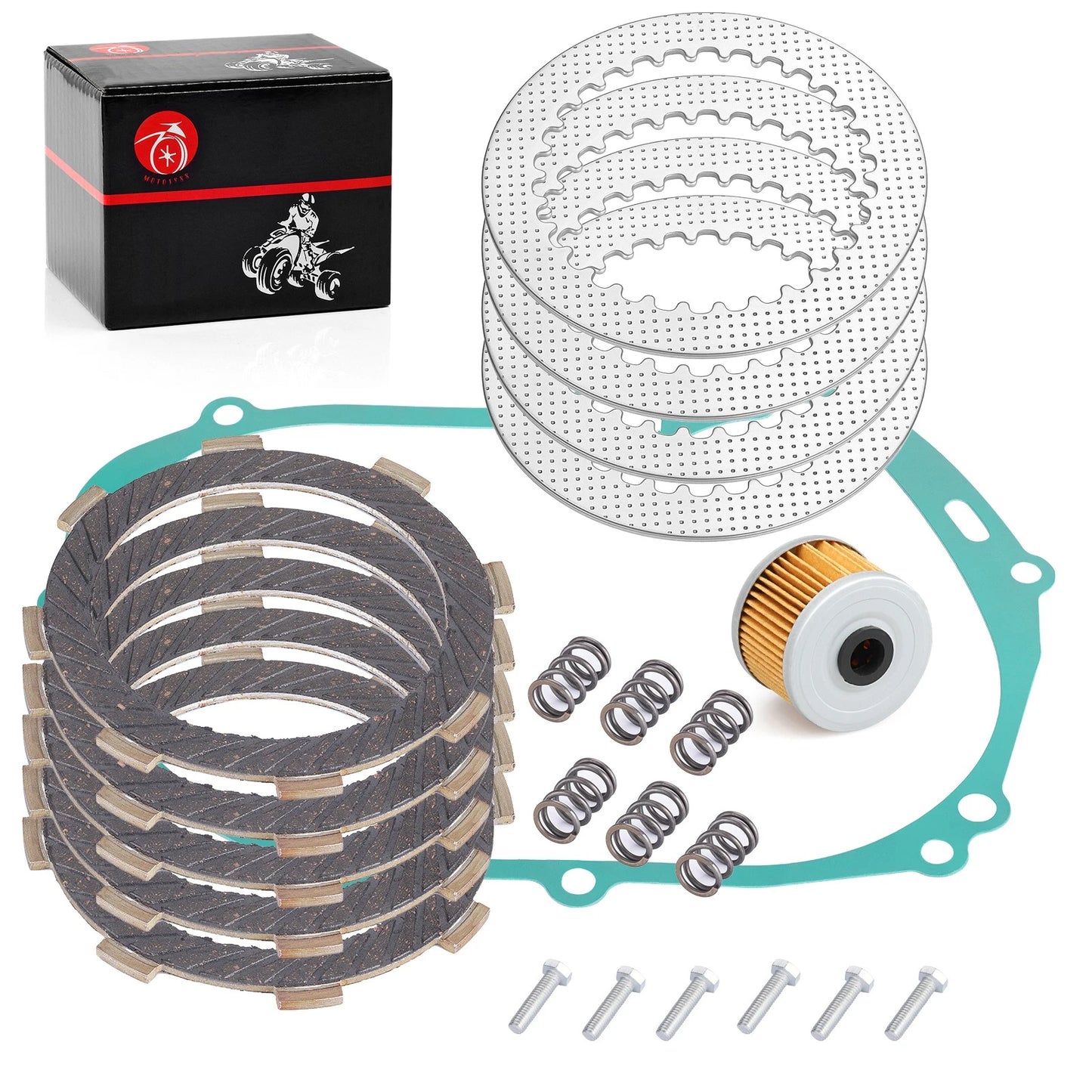 Clutch Friction Steel Plates w/ Gasket Kit for Kawasaki Z125 Pro 2017-2024