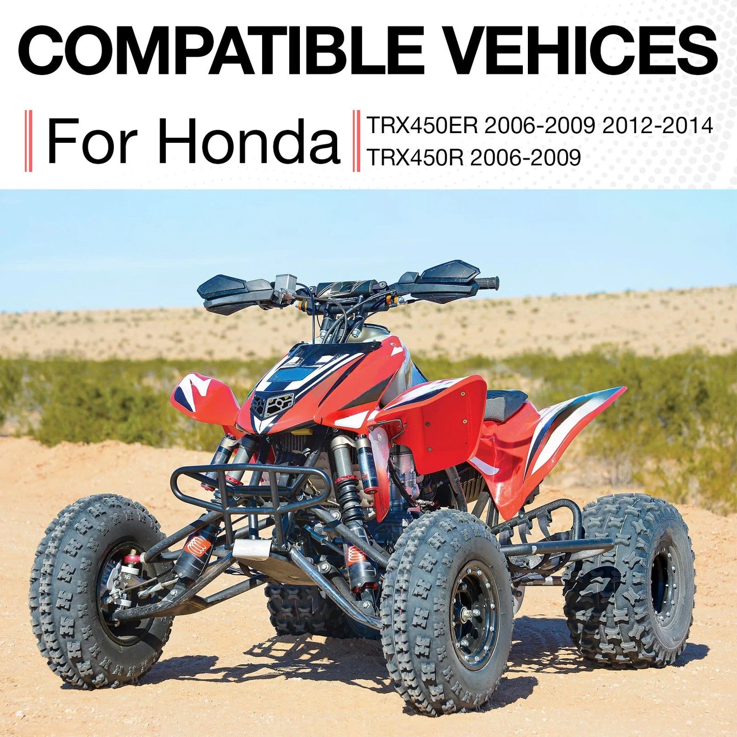 Left/Right Tie Rods w/ End Kit for Honda TRX450R/TRX450ER 2006-2014