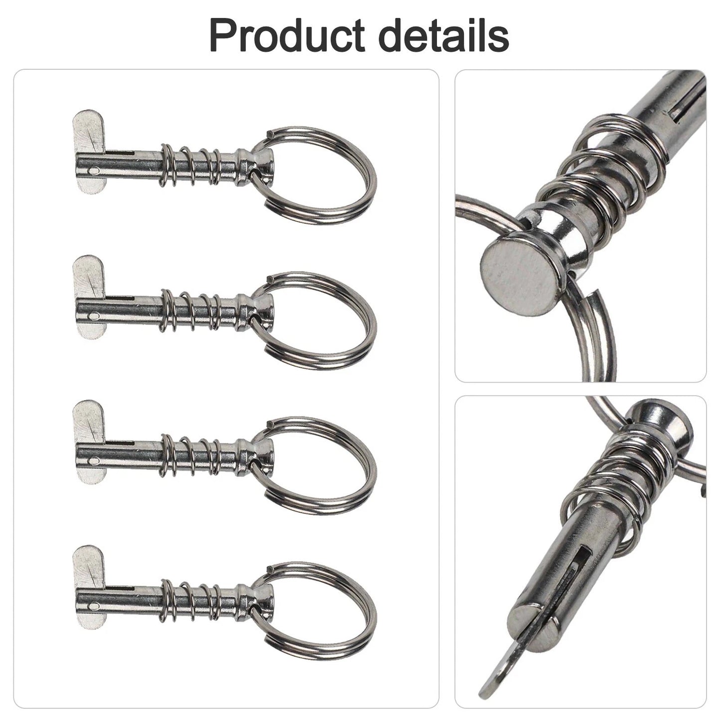 Spring Pins with Pull Rings for Practical Boat Awning Design