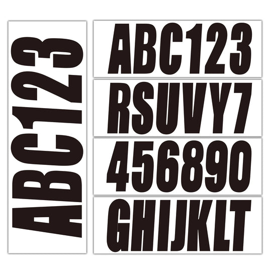 Custom 3" Boat & Jetski Stickers - Boat Registration Numbers & Letters 4 Pack