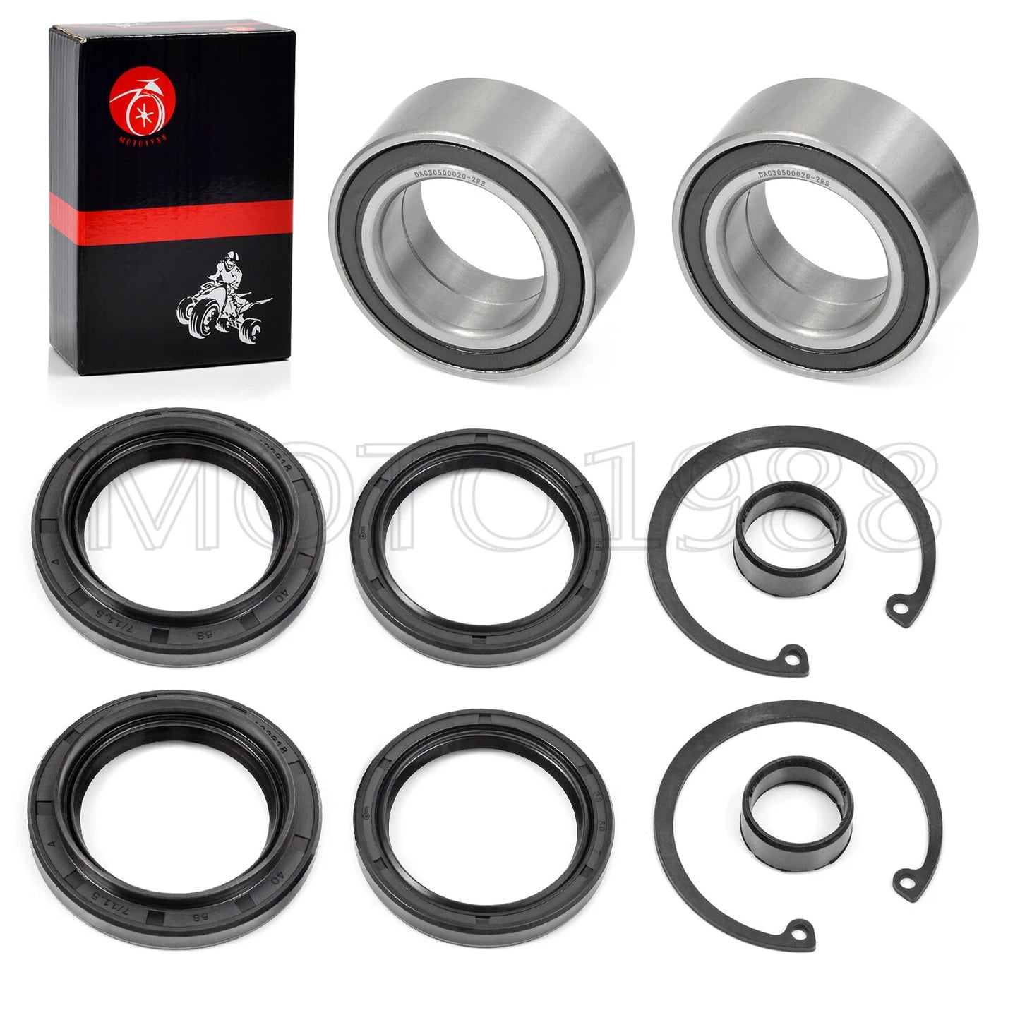 Front Wheel Bearing Seal Kit for Honda FourTrax 300 TRX300FW 1988-2000