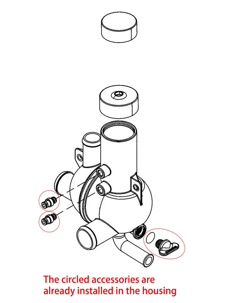 Water Distribution Housing with Air Hose for MerCruiser Inboard 863802T2