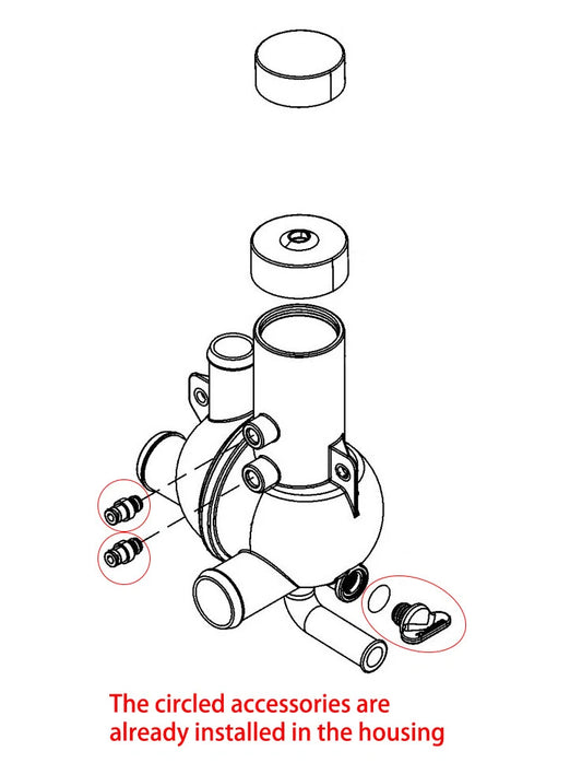 Water Distribution Housing with Air Hose for MerCruiser Inboard 863802T2