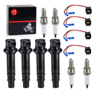 Ignition Coil & Plug w/Spark Plug for Yamaha YZF-R1/R6, FZ1/FZS1, Vmax 1700