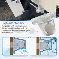 118" Boat Self Bailing Scupper Valve with Anti Reflux for All Models