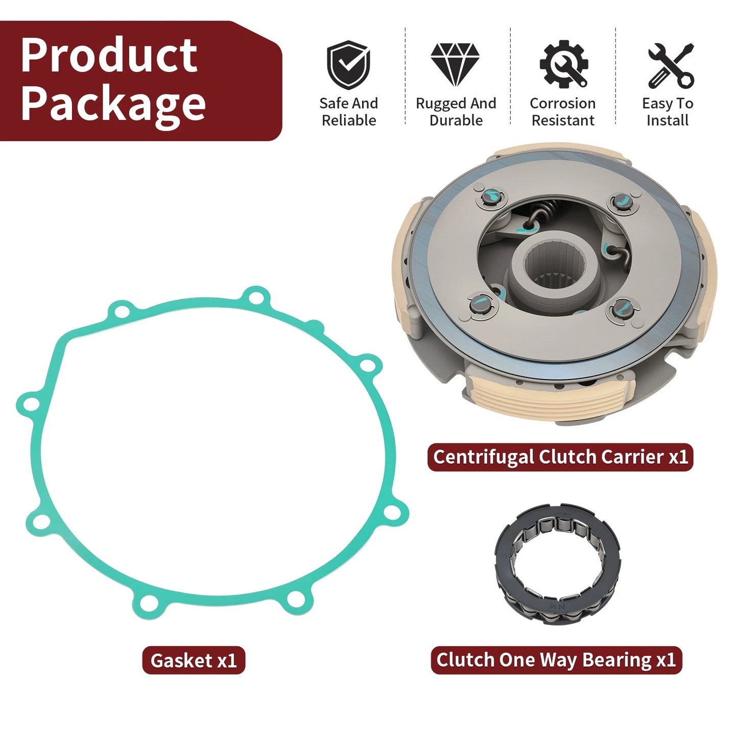 Wet Clutch Centrifugal Carrier w/ Gasket for Yamaha Bruin 350 4x4/2x4 2004-2006