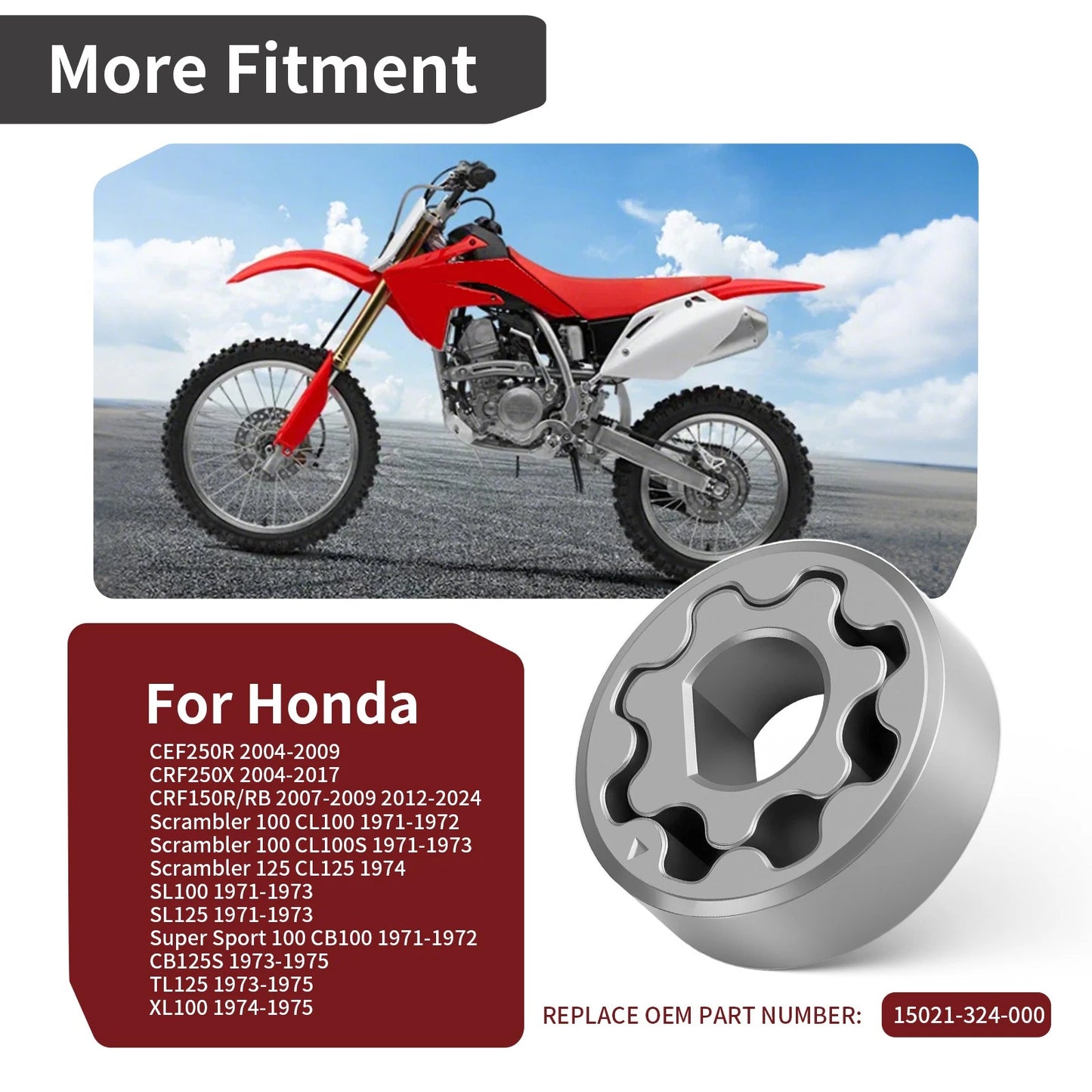 Oil Pump Rotor Set for Honda CRF250R 2004-2009 / CRF250X 2004-2017