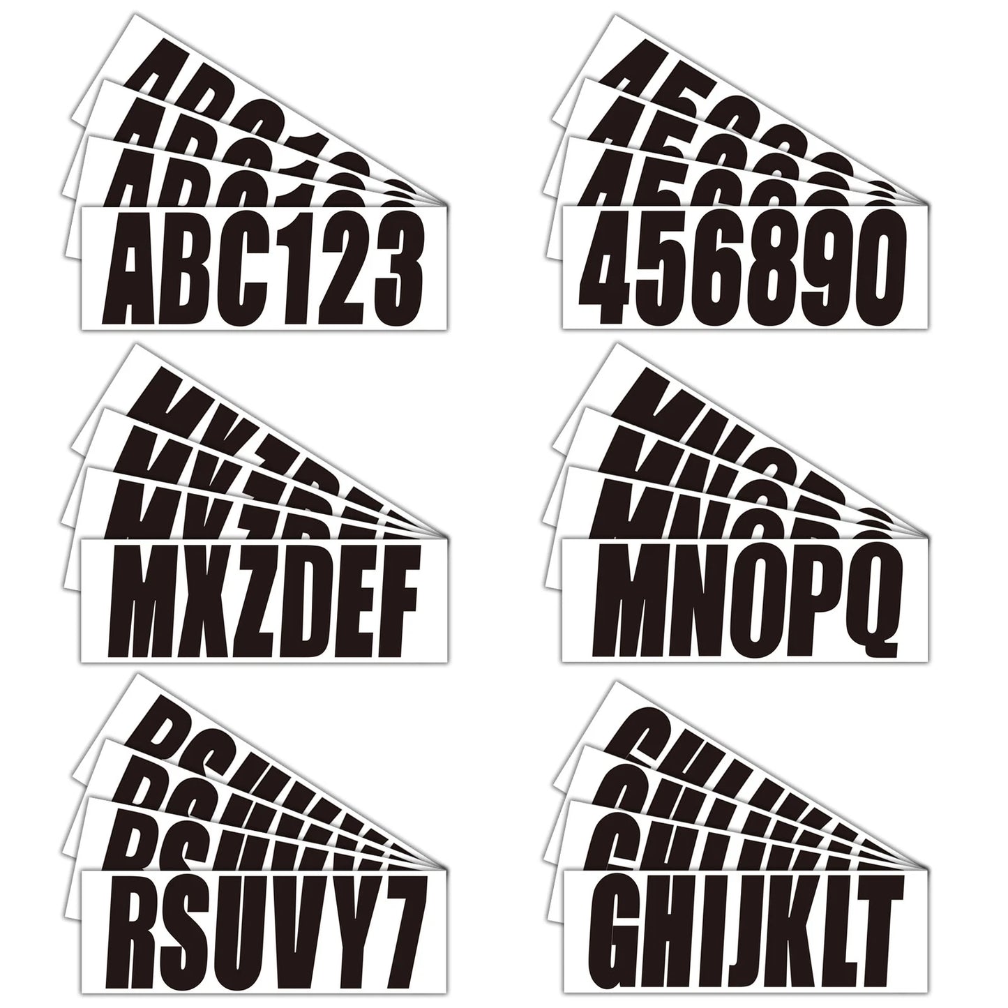 Custom 3" Boat & Jetski Stickers - Boat Registration Numbers & Letters 4 Pack