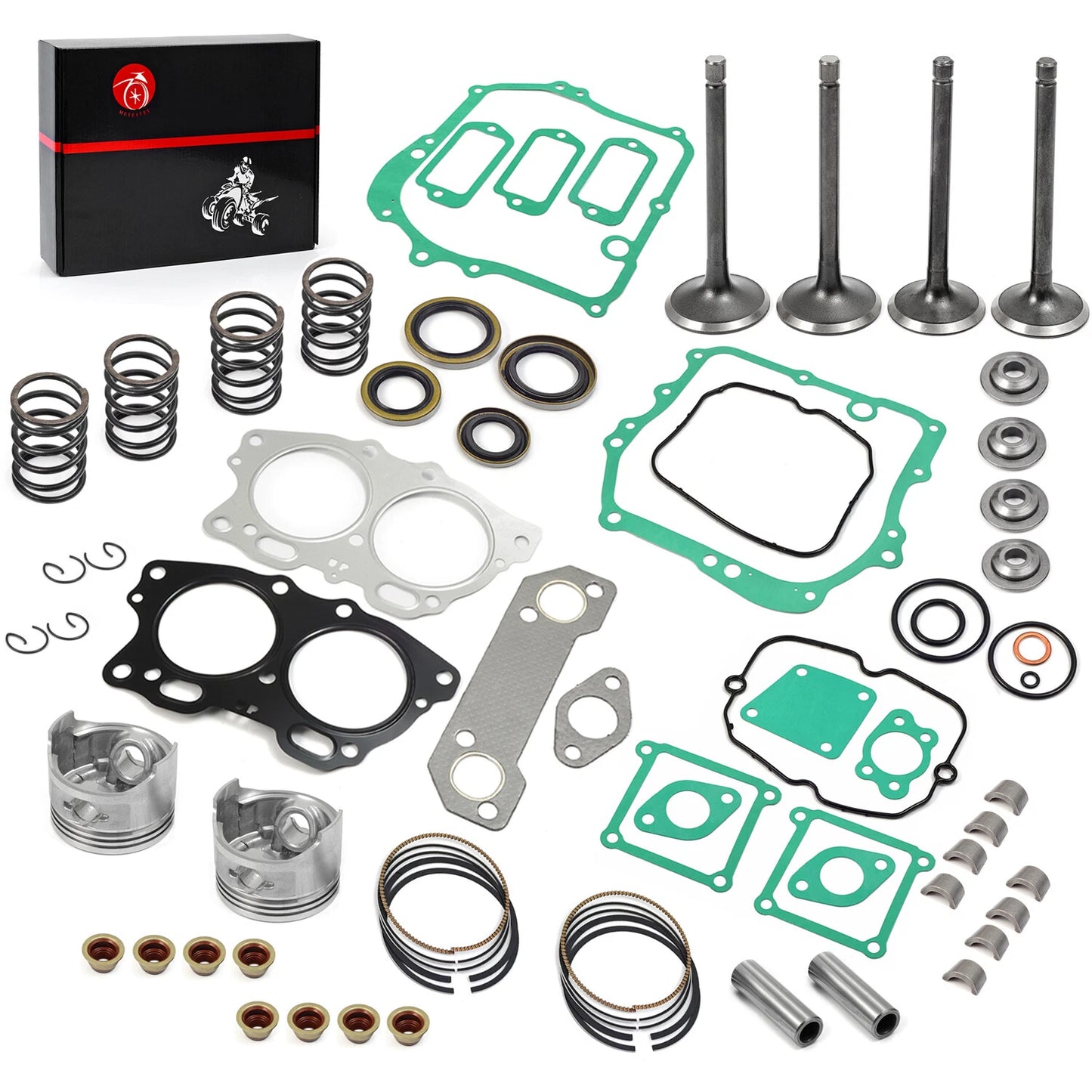 Piston Intake Exhaust Valve Gasket Rebuild Kit for EZGO Golf Cart 295cc