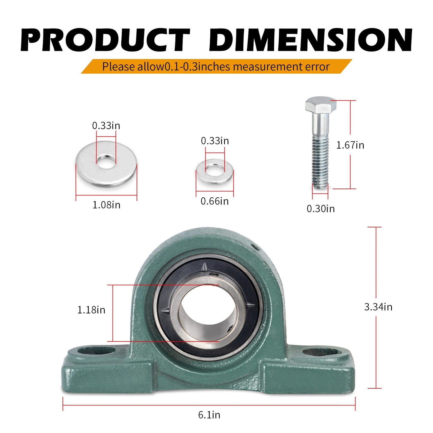 Front Prop Shaft Support Bearing for Polaris Ranger Crew 500/800
