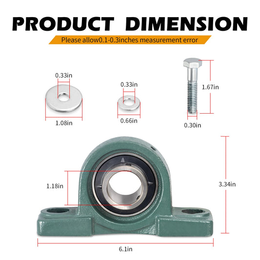 Front Prop Shaft Support Bearing for Polaris Ranger Crew 500/800