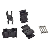 Double Tube Pole Clip Holder for Boat Tops 4pcs Fits 7/8"-1" Diameter