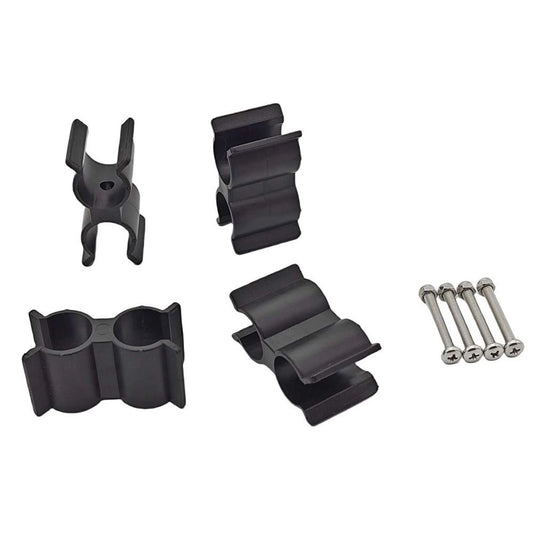 Double Tube Pole Clip Holder for Boat Tops 4pcs Fits 7/8"-1" Diameter