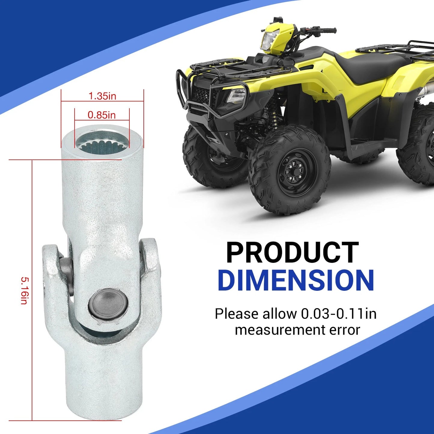 Drive Shaft Yoke U-Joint for Honda Sportrax 250 TRX250EX/TRX250X 2001-2023