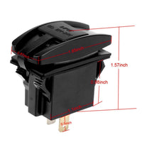 Dual USB Power Charger Rocker Switch for Car/Boat 12V