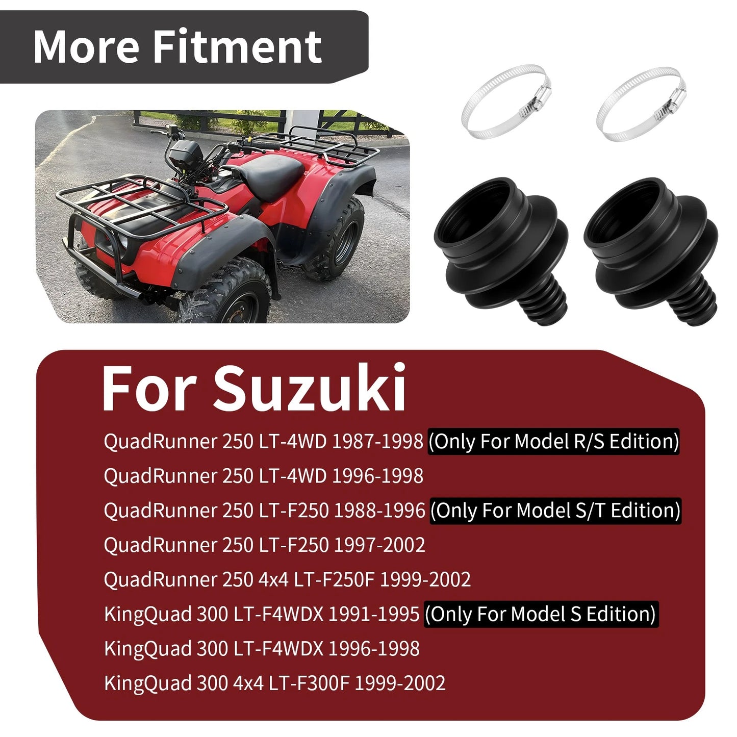 Drive Shaft Universal Boot for Suzuki King Quad 300 LTF300F 1999-2002