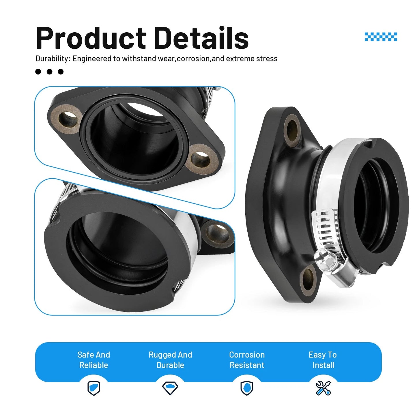 Rubber Intake Manifold Carb Boot for Polaris LTR 1988