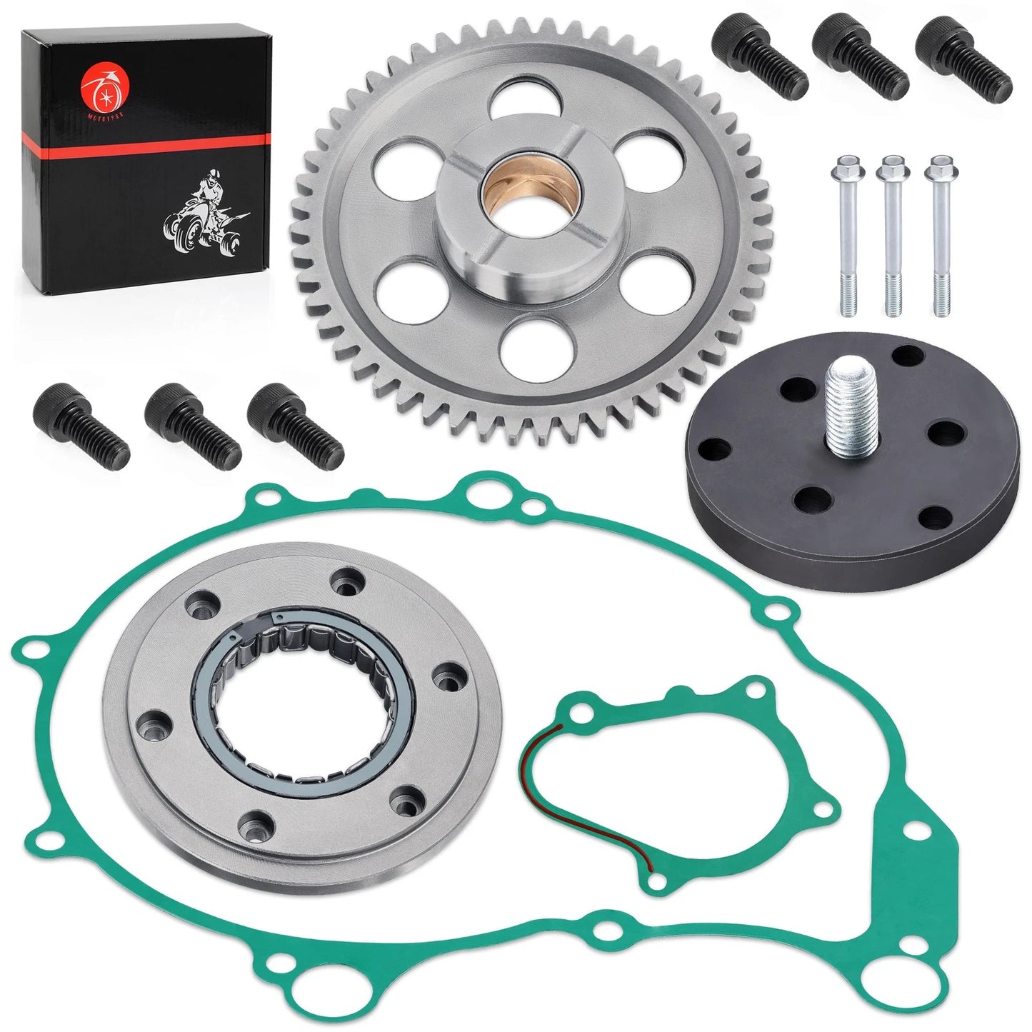 Starter Clutch & Gear Idler w/ Gaskets for Yamaha YFM660R Raptor 660R 2004-2005