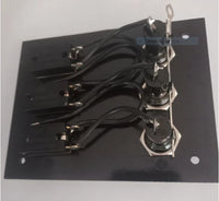 3 Gang Fused Marine Switch Panel with Splash Proof Boots for Boats 12/24 Volt