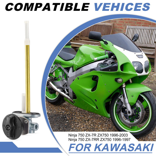 Fuel Tank Petcock Valve w/ Knob for Kawasaki ZX750 Ninja ZX7R/ZX7RR 96-03
