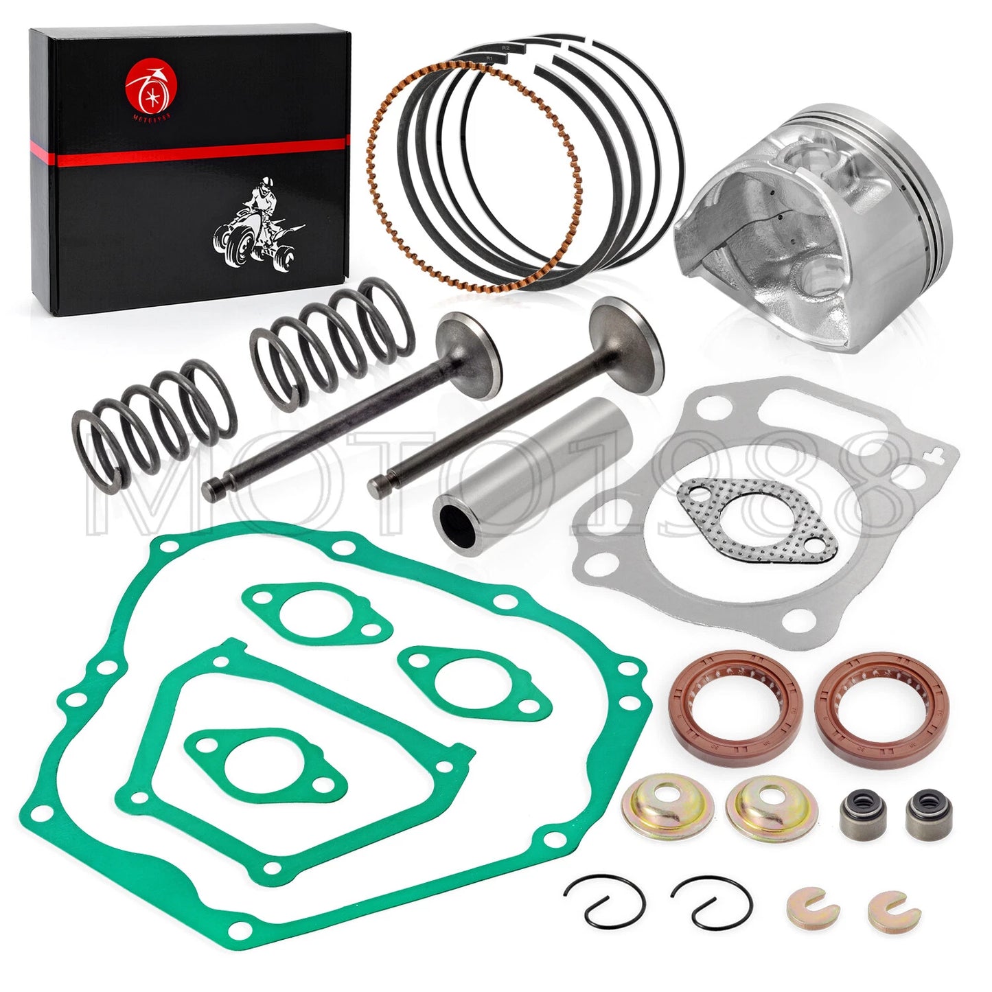Engine Top End Kit +0.5mm Piston Valve Gasket Seal for YAMAHA G16/G20