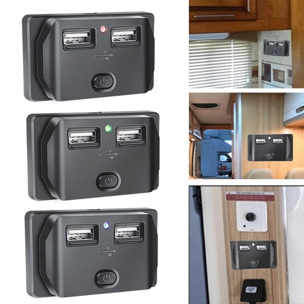 Efficient Double USB Quick Chargers for RVs/Boats