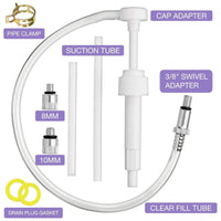 Lower Unit Gear Oil Pump for Standard Quart Bottles w/ 3/8" 10mm Adapters