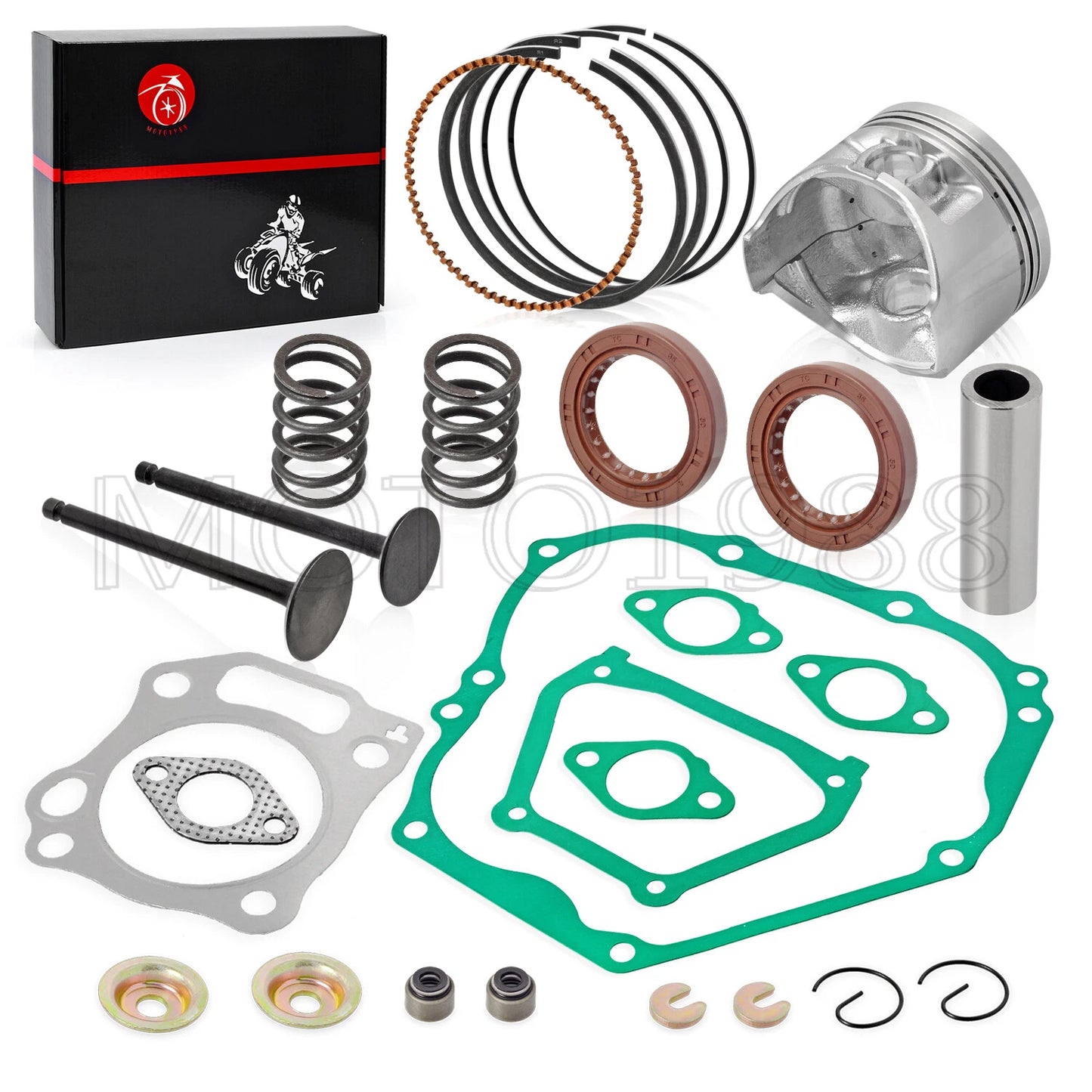 Engine Top End Kit +0.5mm Piston Valve Gasket Seal for YAMAHA G16/G20