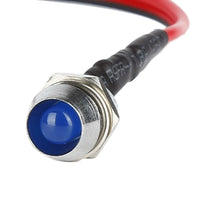 10X Blue 8mm 12V LED Indicator Lamp for Car/Truck/Boat Dash Panel